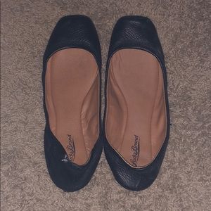 Black leather lucky brand flats size 9